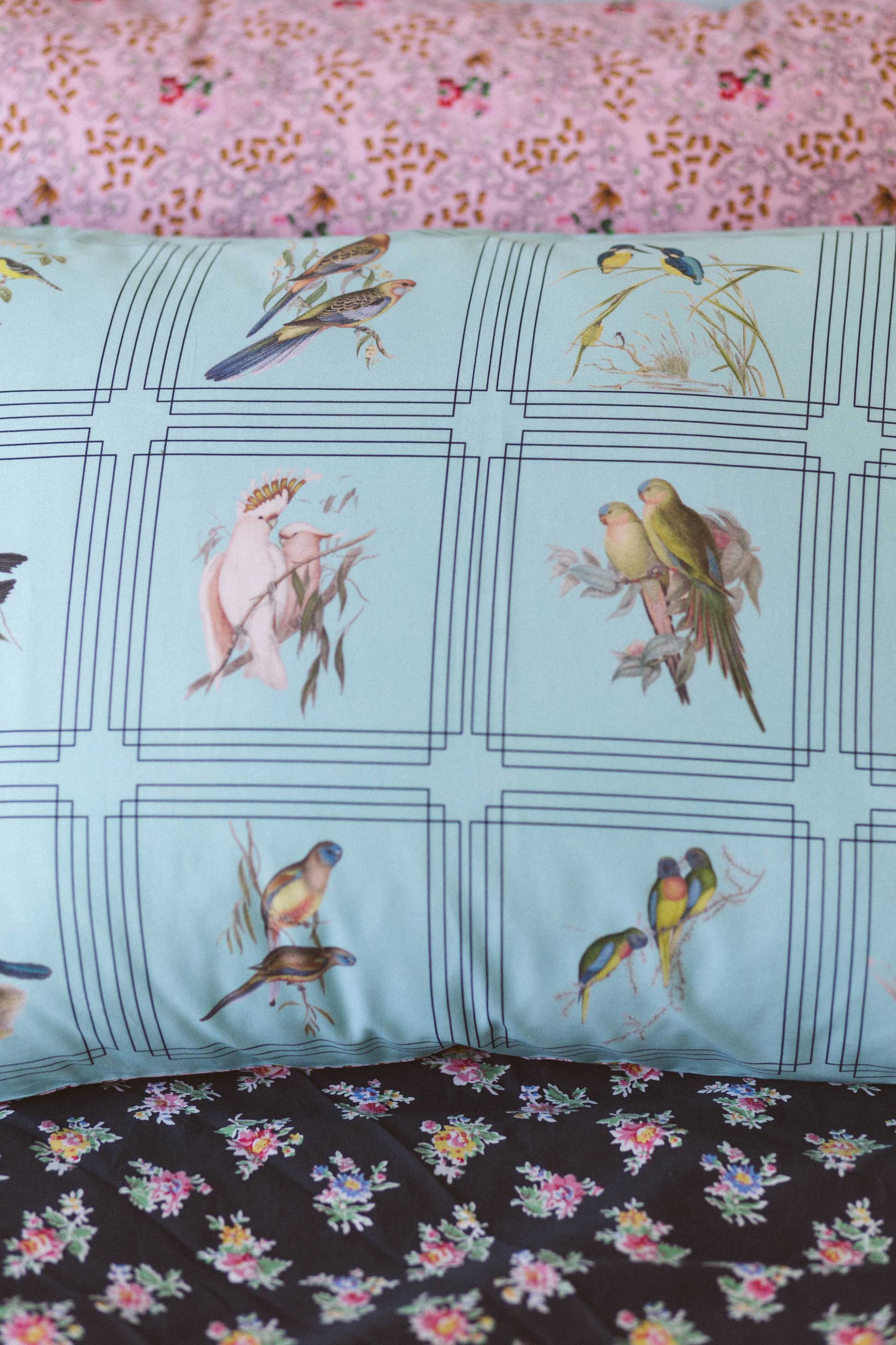 Australian Birds pillowcase set *organic cotton