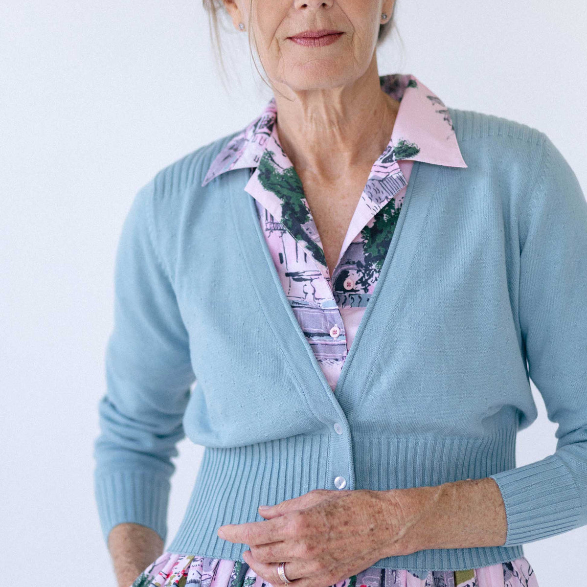 Carly cardigan in Stillwater organic cotton Lazybones Australia