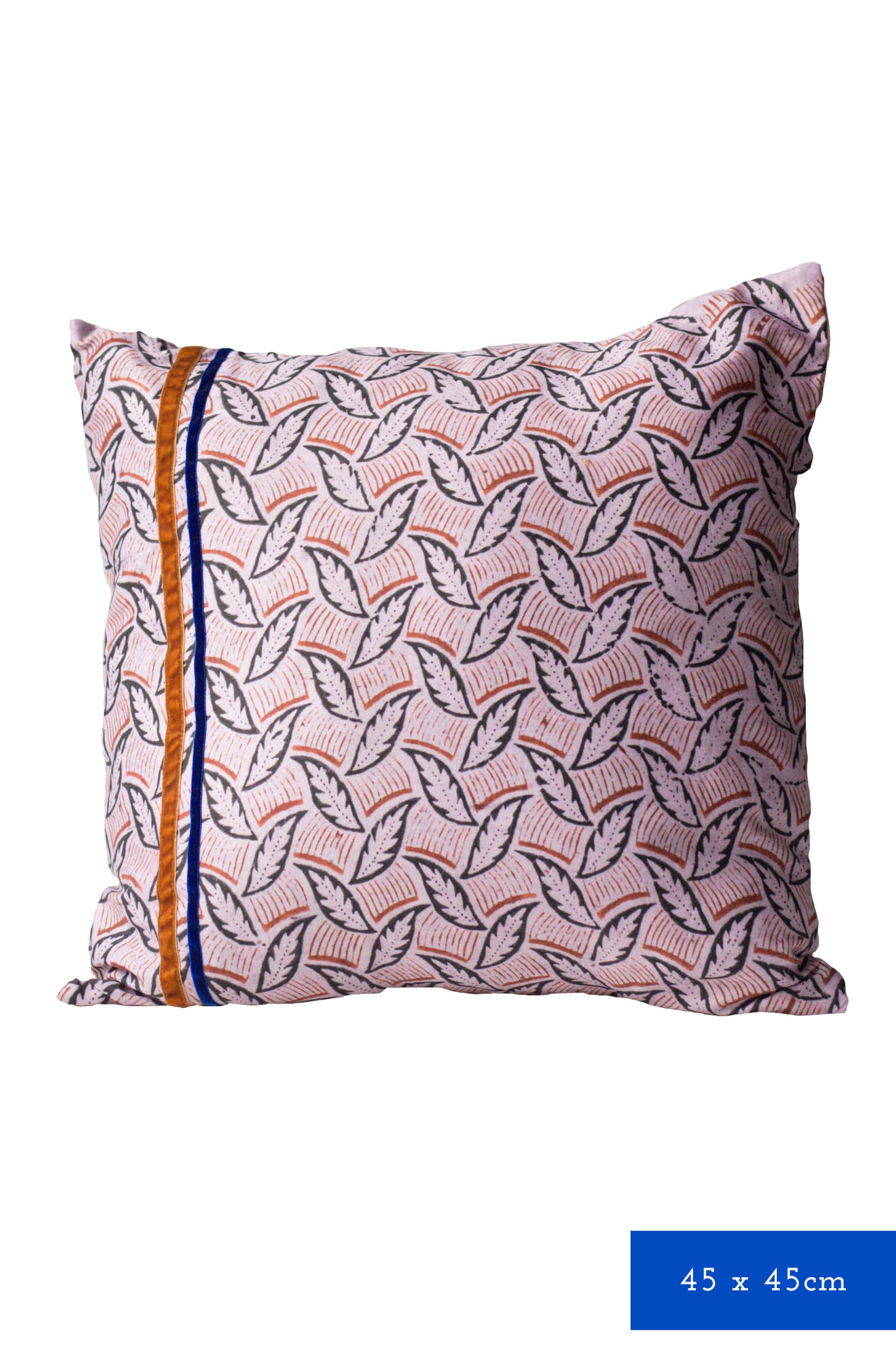 Alternating Leaf cushion cover *organic cotton