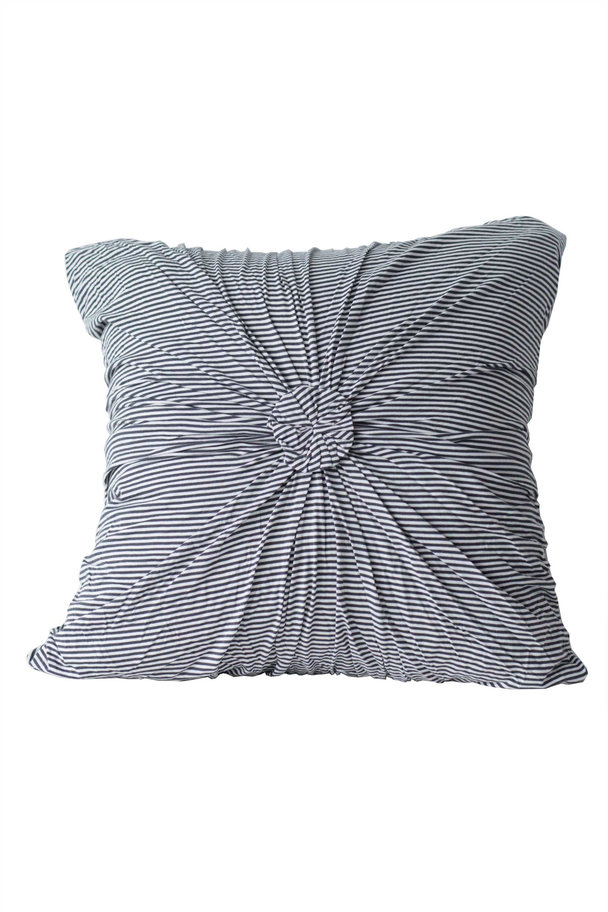 Euro Rosette in Charcoal stripe *organic cotton