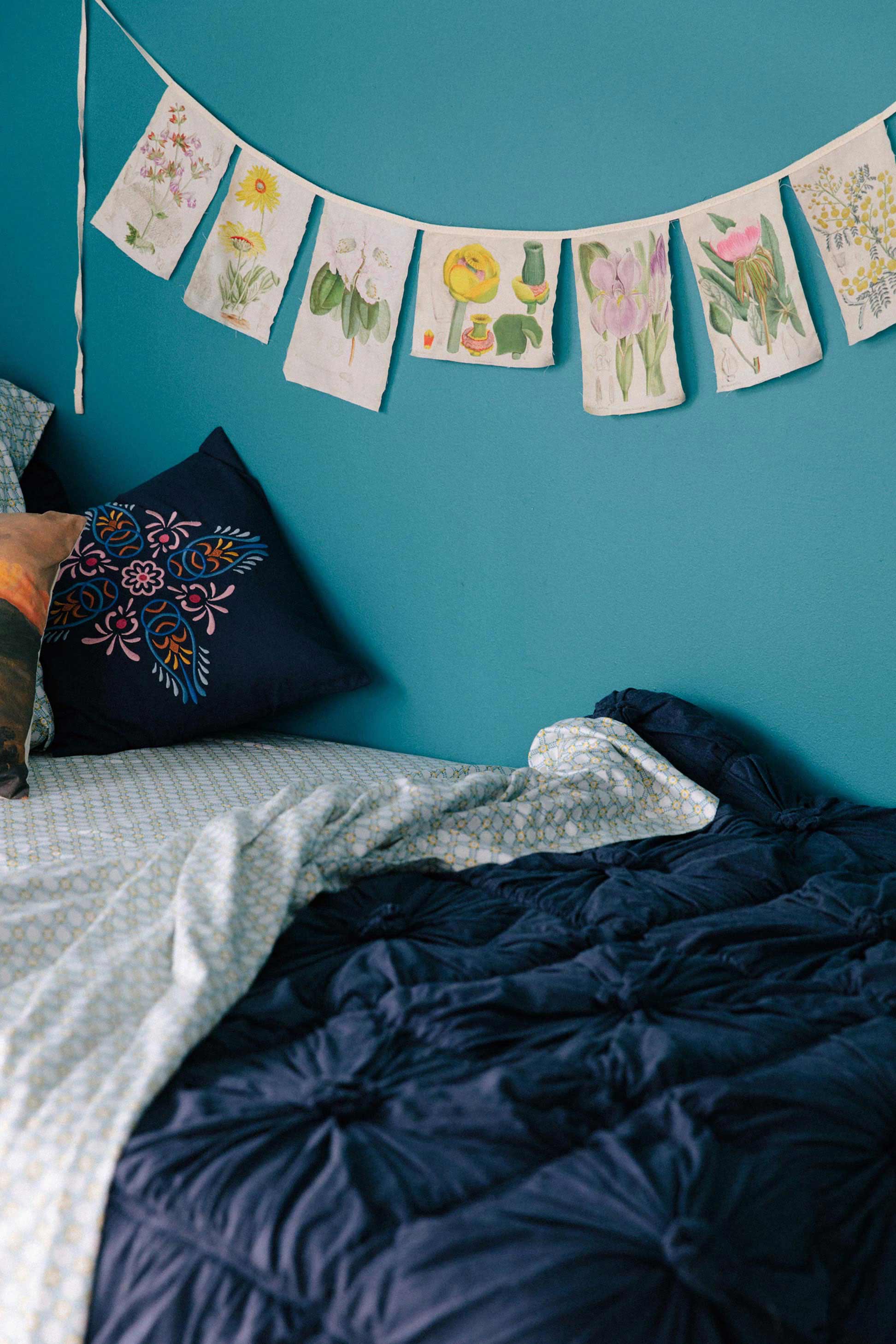 Rosette quilt in Indigo Marle *organic cotton