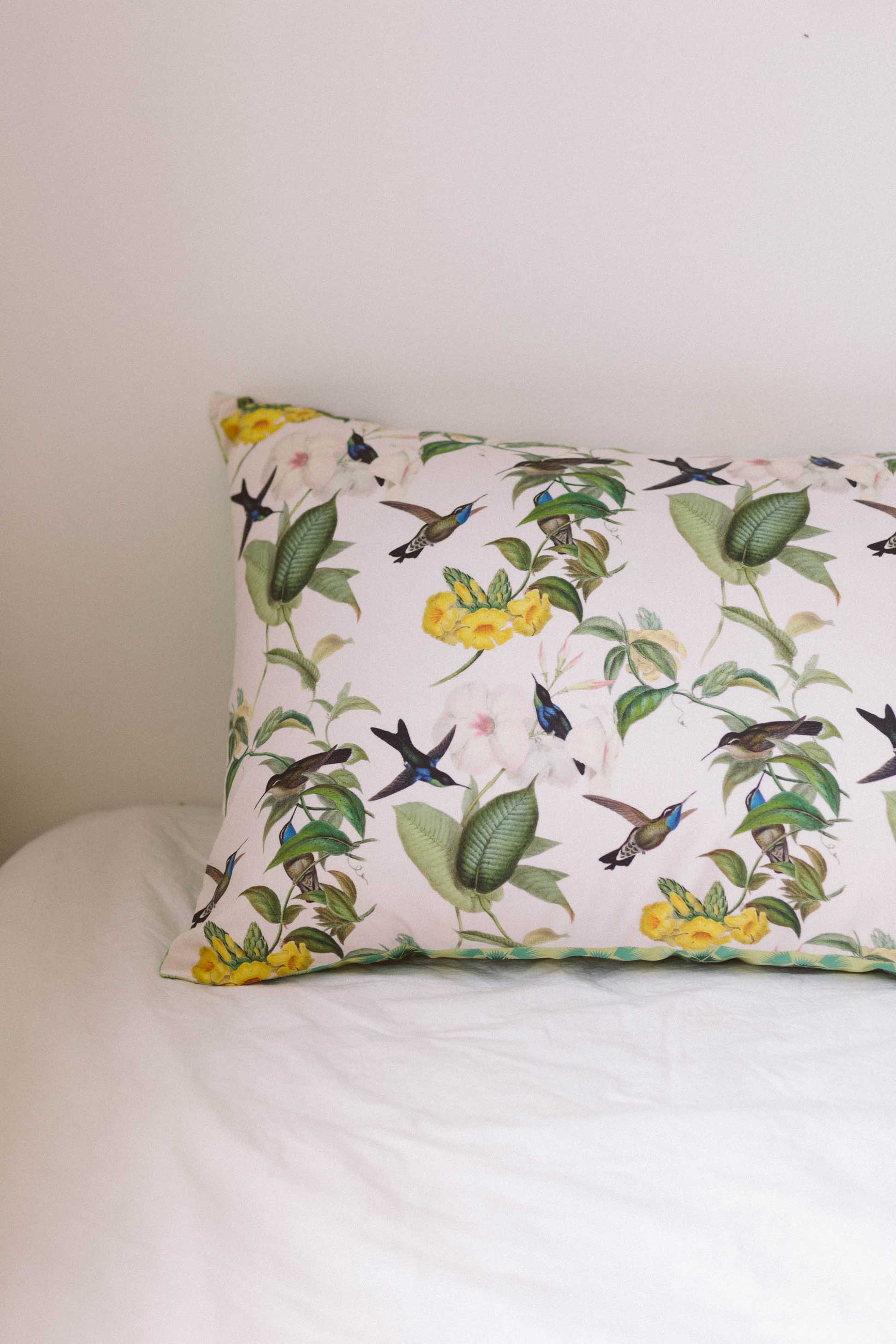 Hummingbird pillowcase set *organic cotton