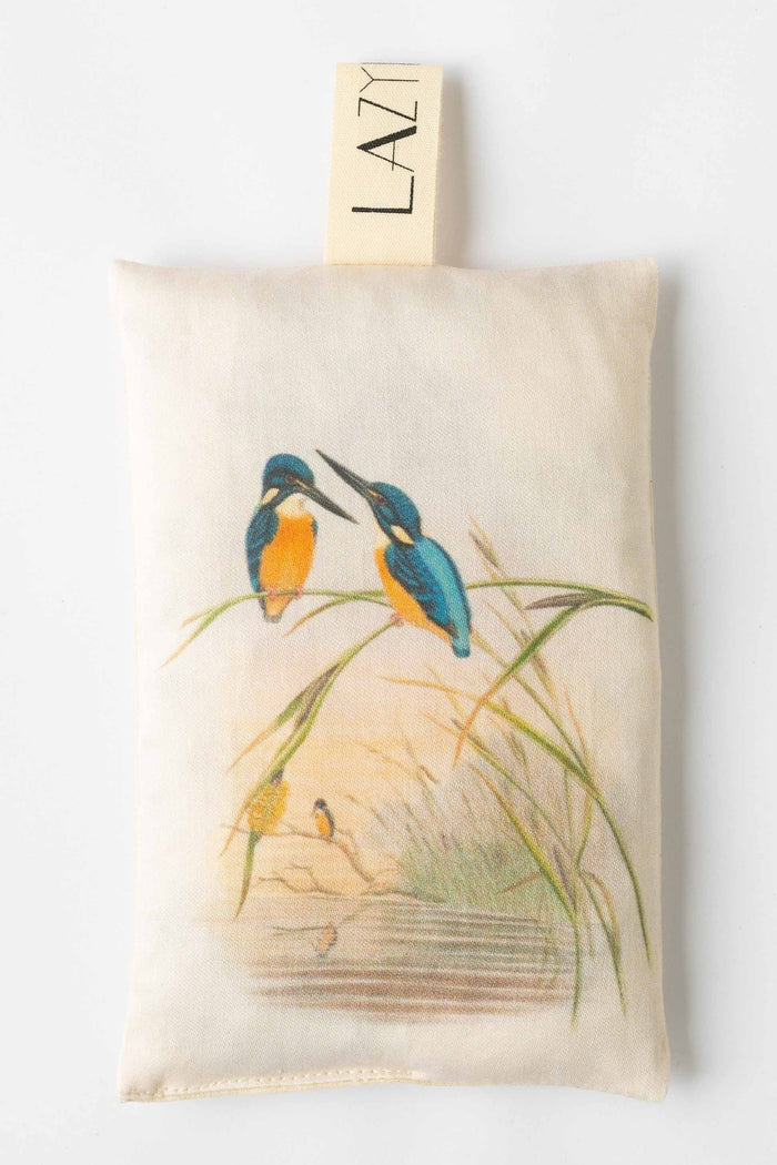 Kingfisher scented sachet with bird illustration