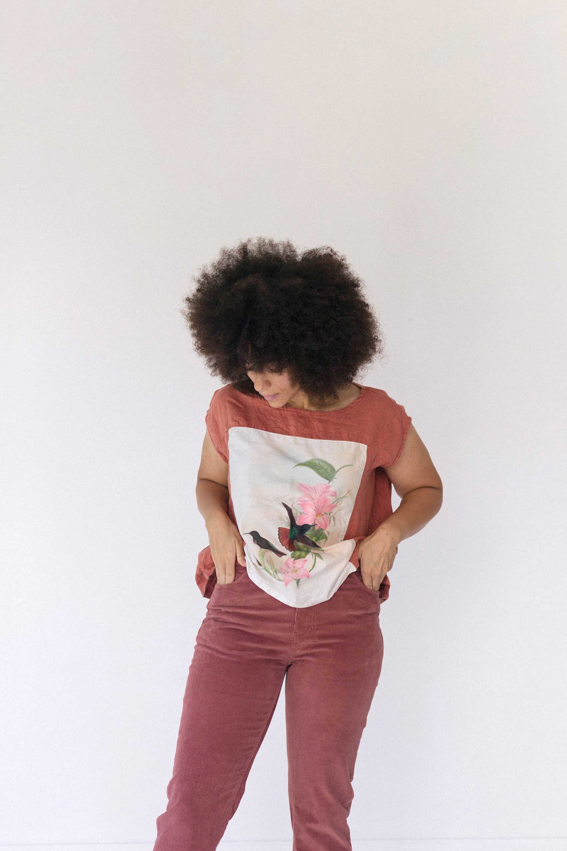 Peggy top in Hummingbird