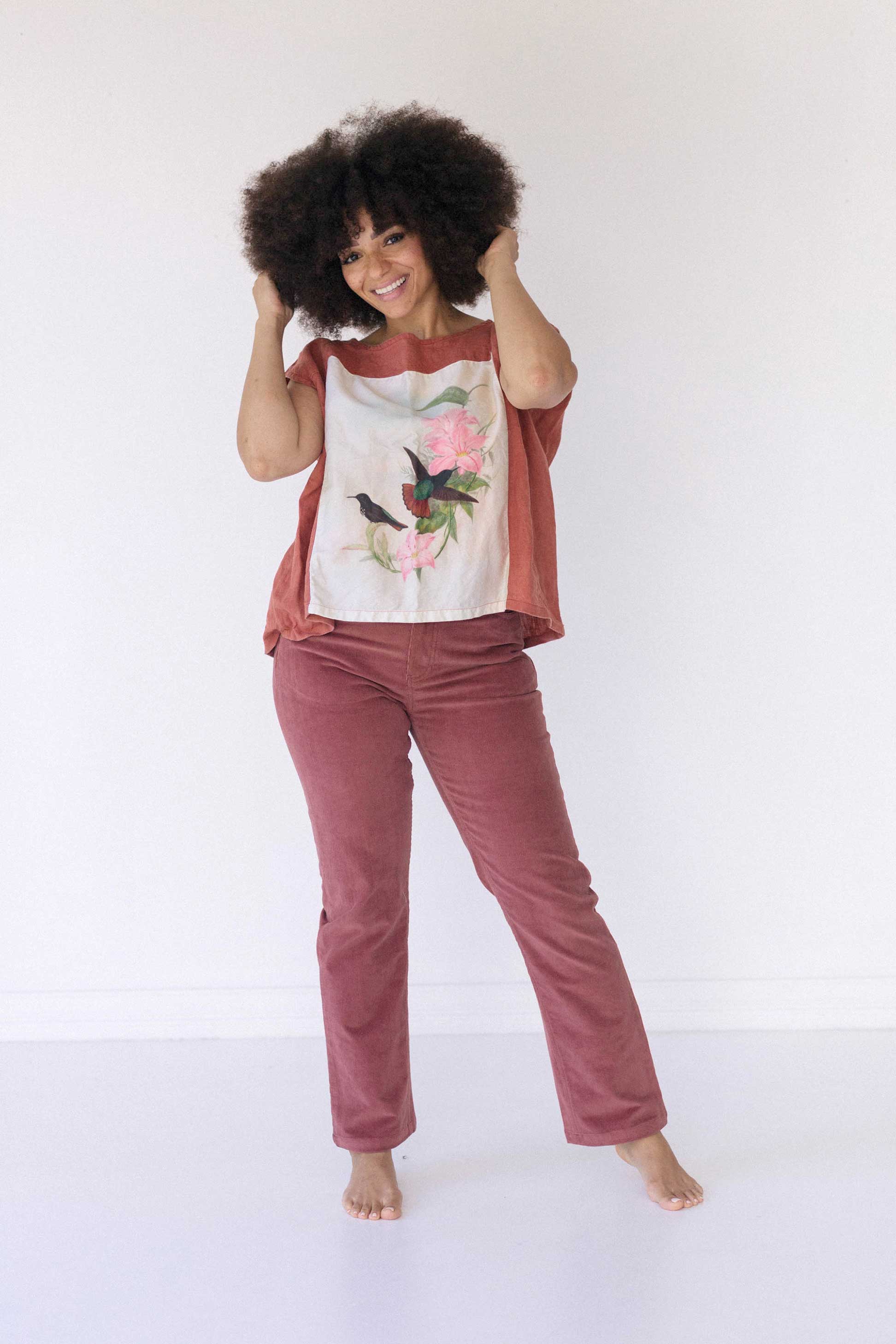 Peggy top in Hummingbird