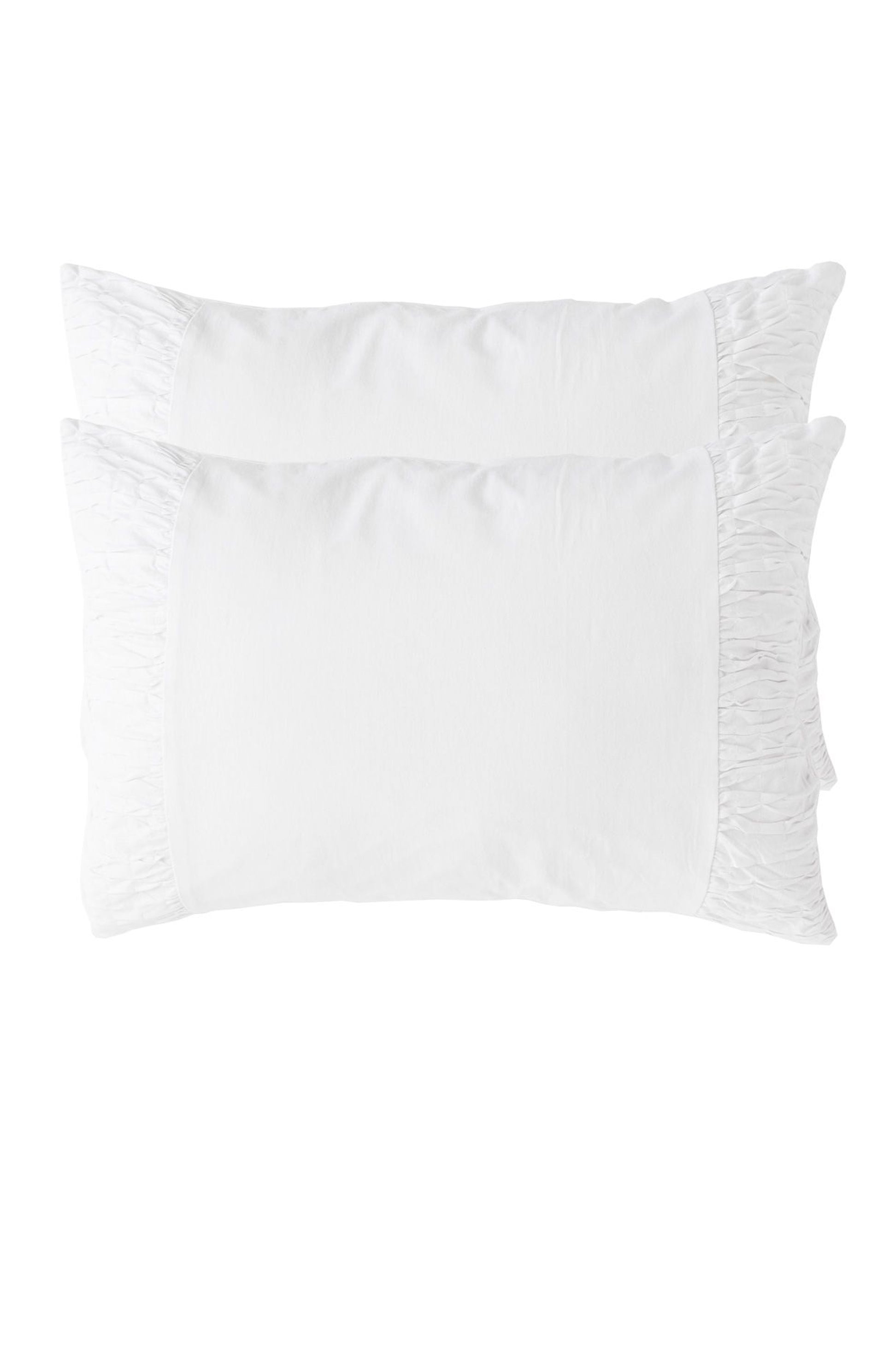 Rosette pillowcase set in White *organic cotton