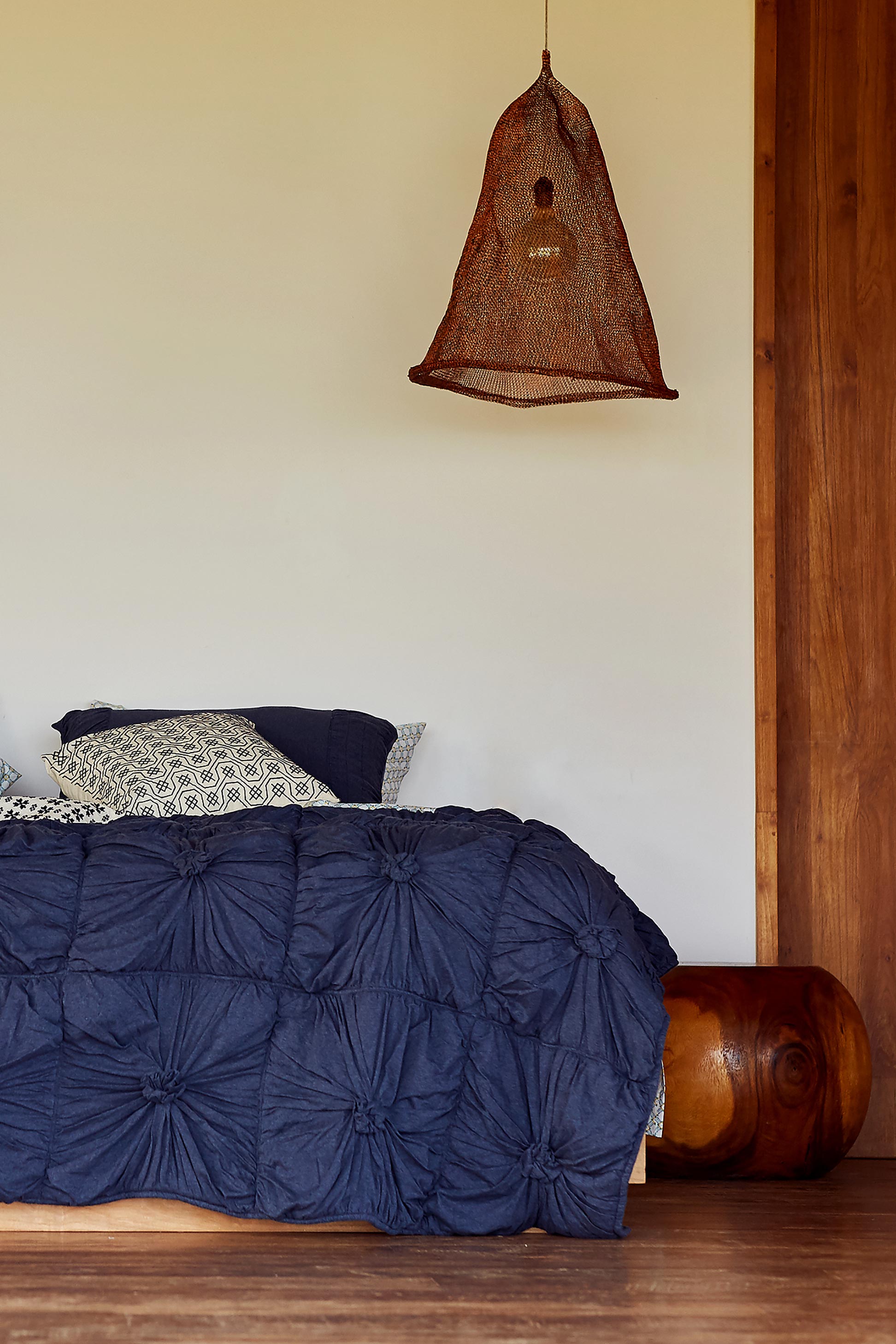 Rosette quilt in Indigo Marle *organic cotton