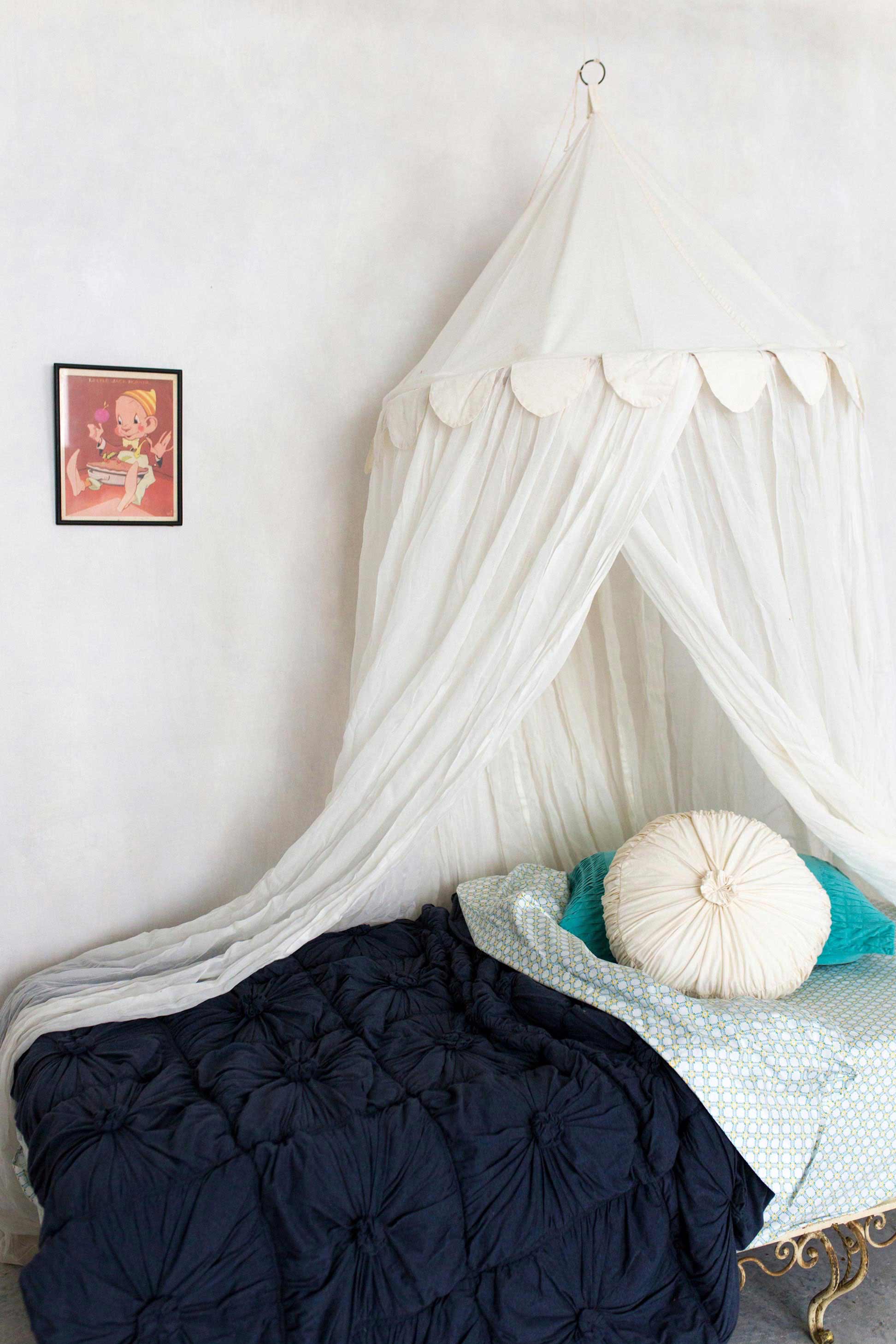 Rosette quilt in Indigo Marle *organic cotton