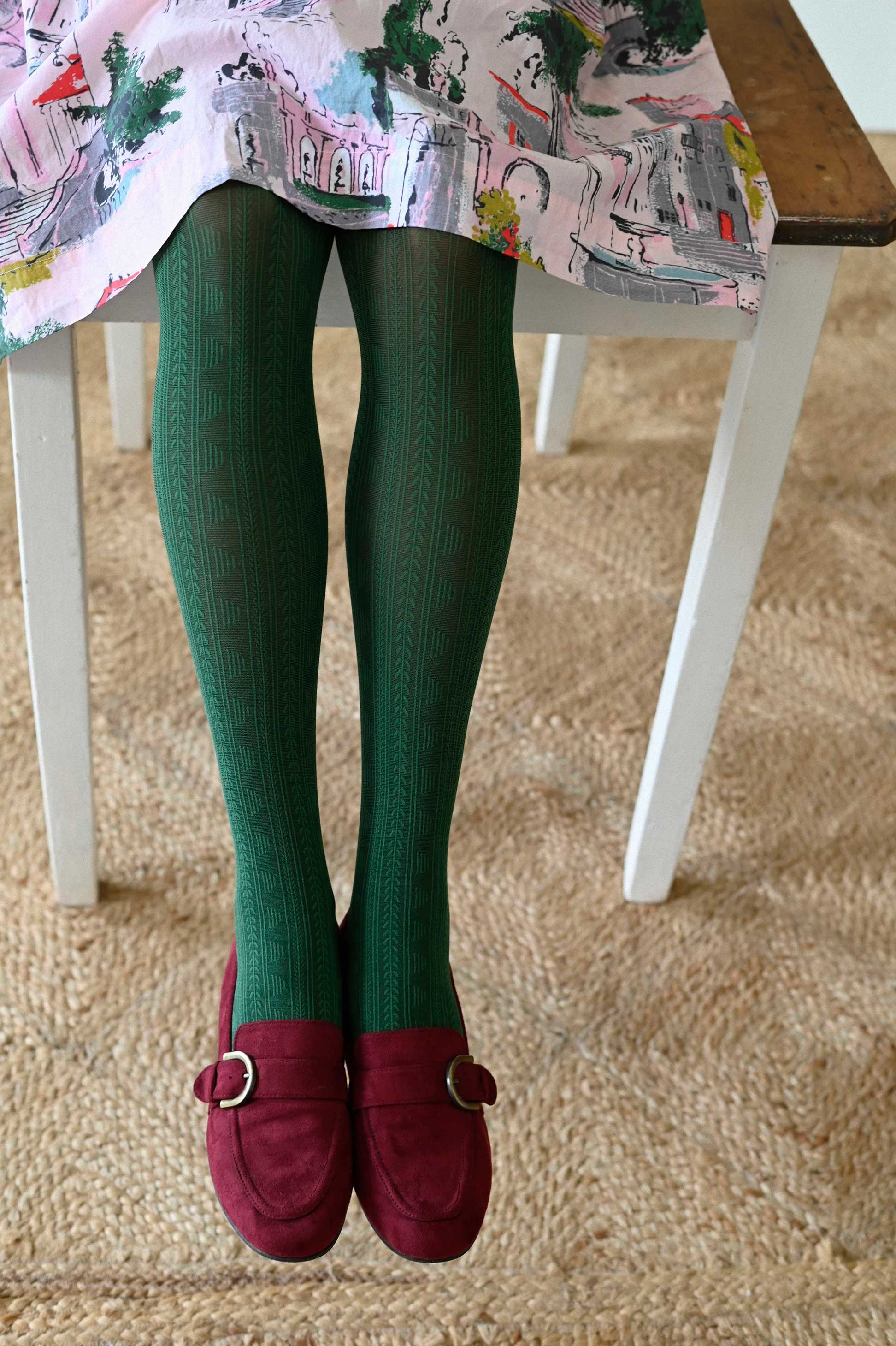 Cotton Tights Summer Green