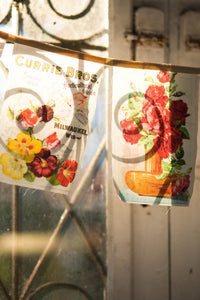 Vintage flower garland, Currie Bros. flower prints, Milwaukee, WI.